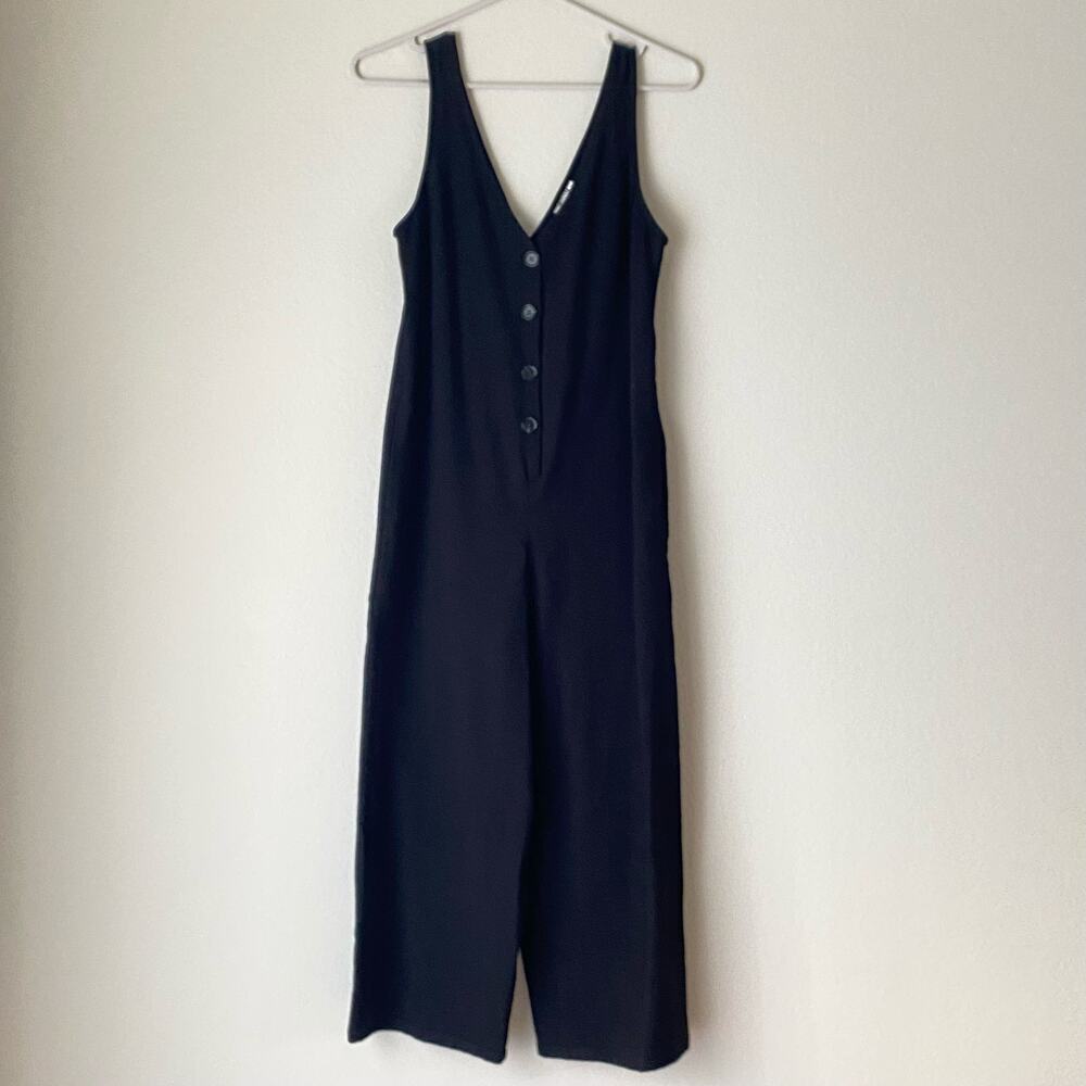 Sadie & Sage sz S black sleeveless wide leg‎ Jumpsuit